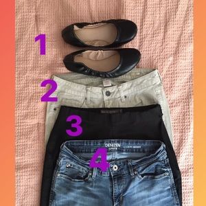 4 Piece Basics Bundle! Jeans/slacks/khakis/flats